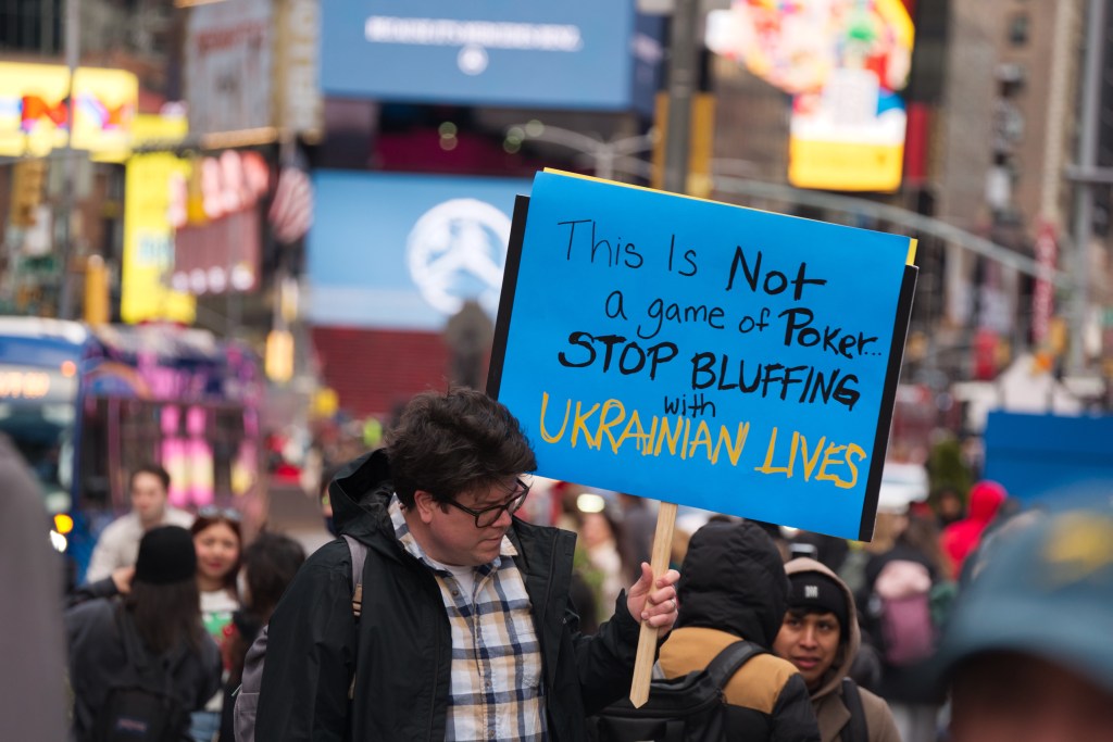 Beyond the Headlines: Through My Lens at the Ukrainian Protest in Times&nbsp;Square