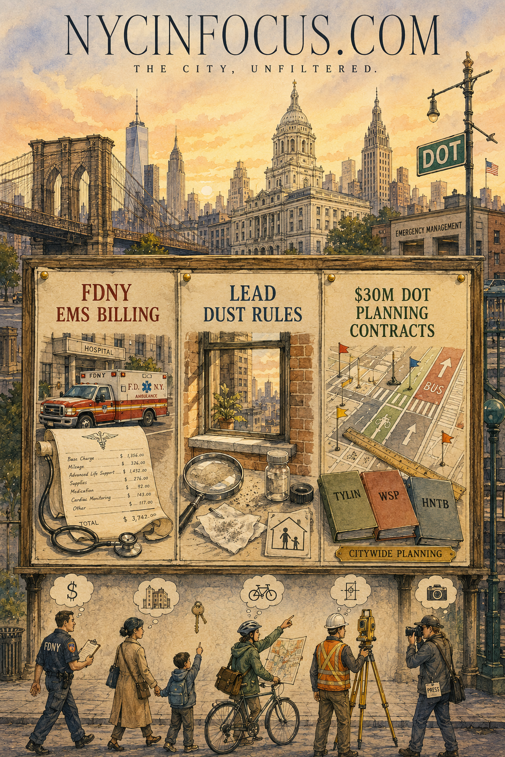 FDNY Ambulance Fees, Lead Dust Rules and $30M DOT Planning Contracts