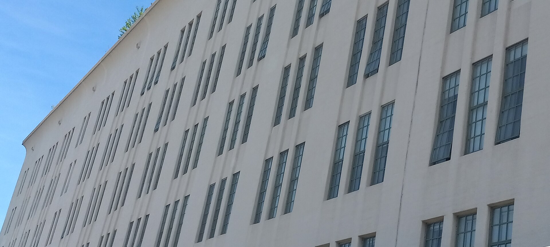 An industrial building facade in Williamsburg, Brooklyn